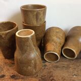 6 mugs in stoneware