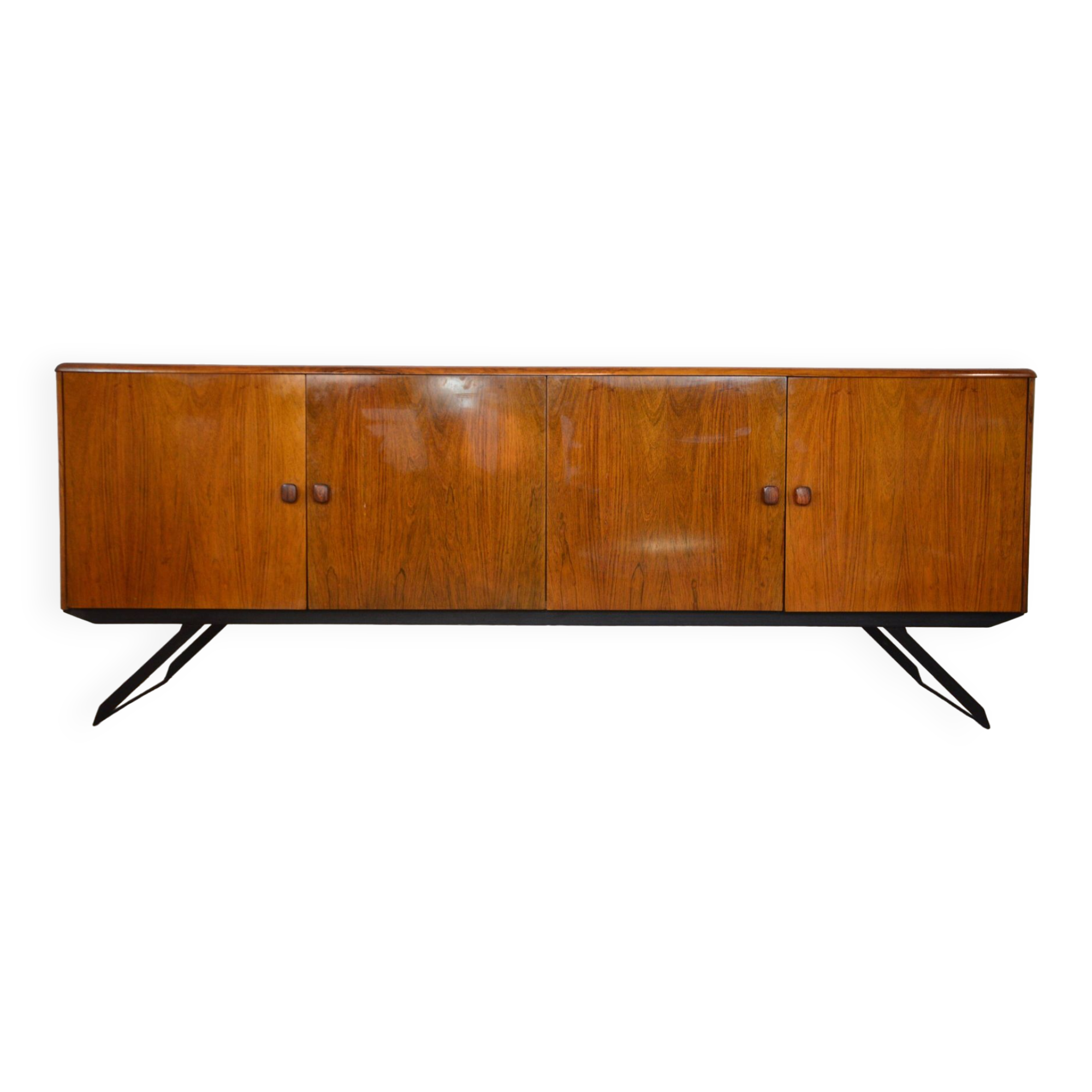 Scandian rosewood and metal sideboard
