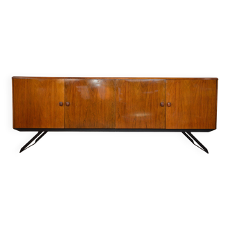 Scandian rosewood and metal sideboard