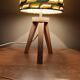 Tripod lamp wood pop Scandinavian | psychedelic print seventies