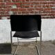 Set of 6 black metal chairs, model GF 40/4 by David Rowland.