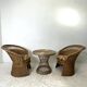 Vintage 70's rattan lounge set