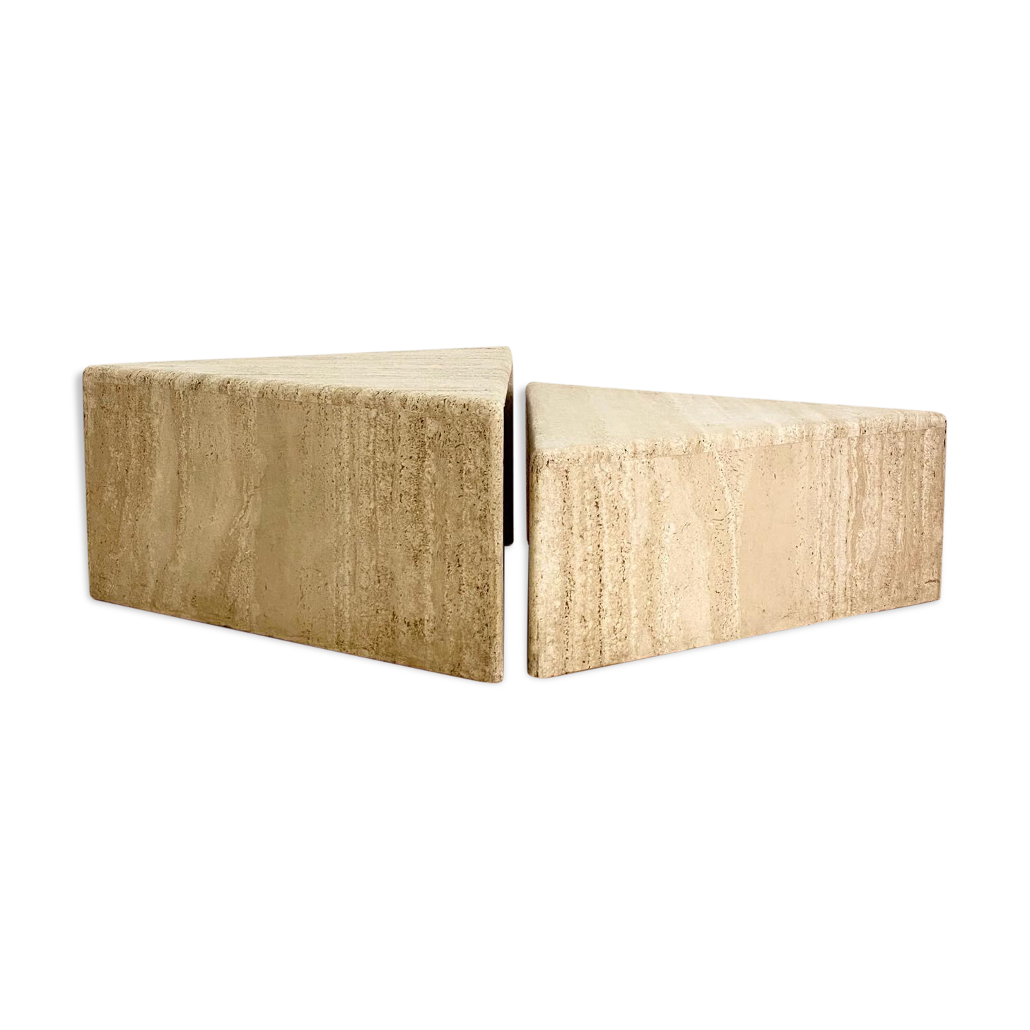 Rare vintage travertine coffee table