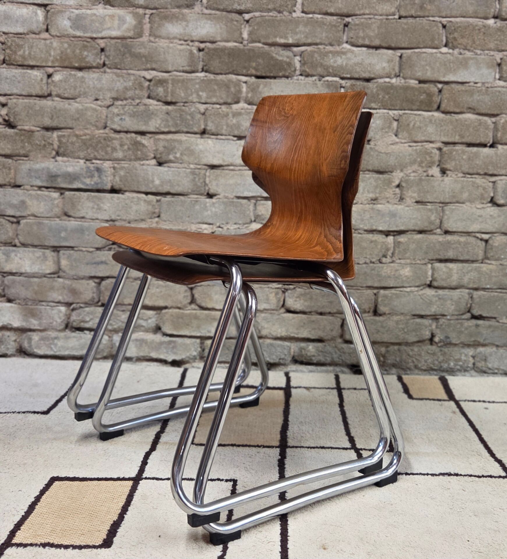 Pair of children's chairs Flötotto 1970s