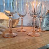 Vintage pink champagne flute Luminarc