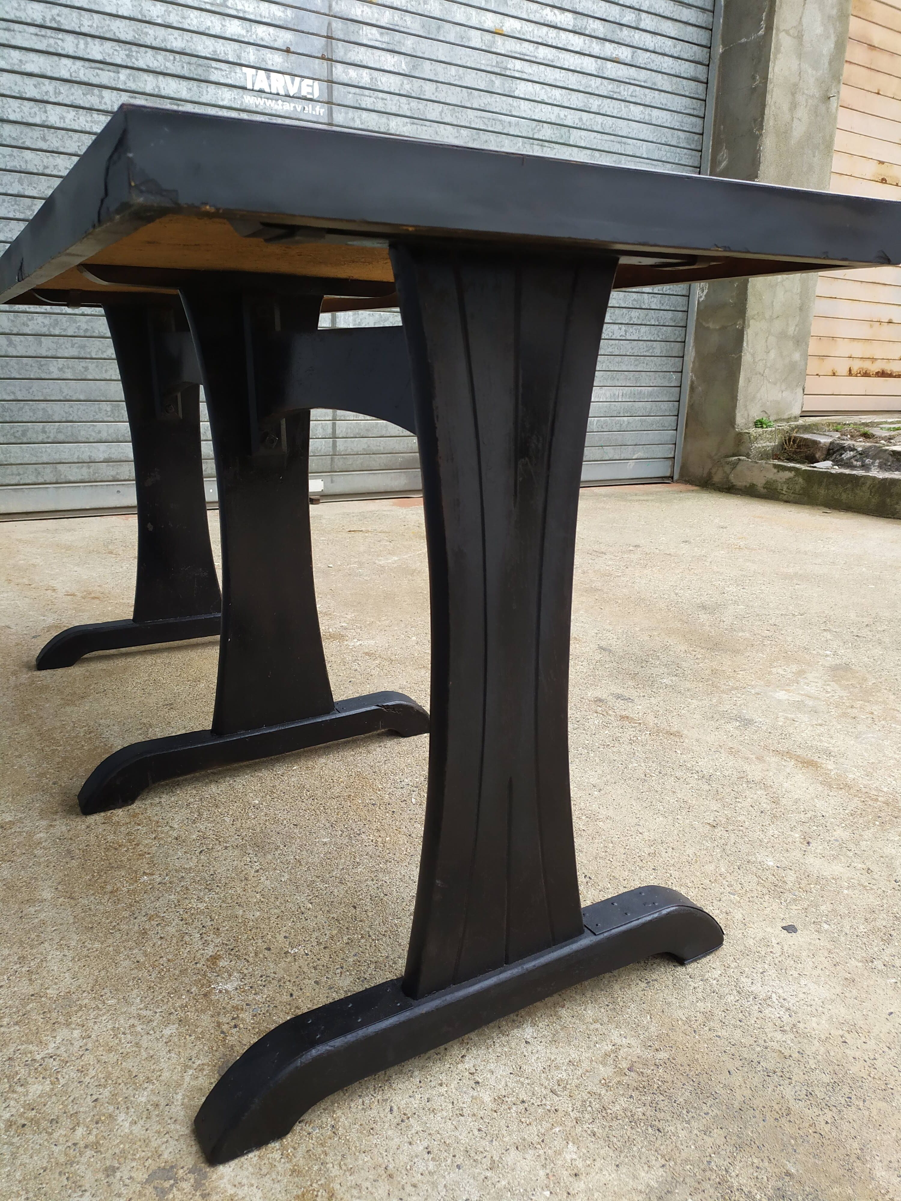 Red formica vintage bistro table