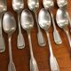 Set of 9 silver-plated metal spoons