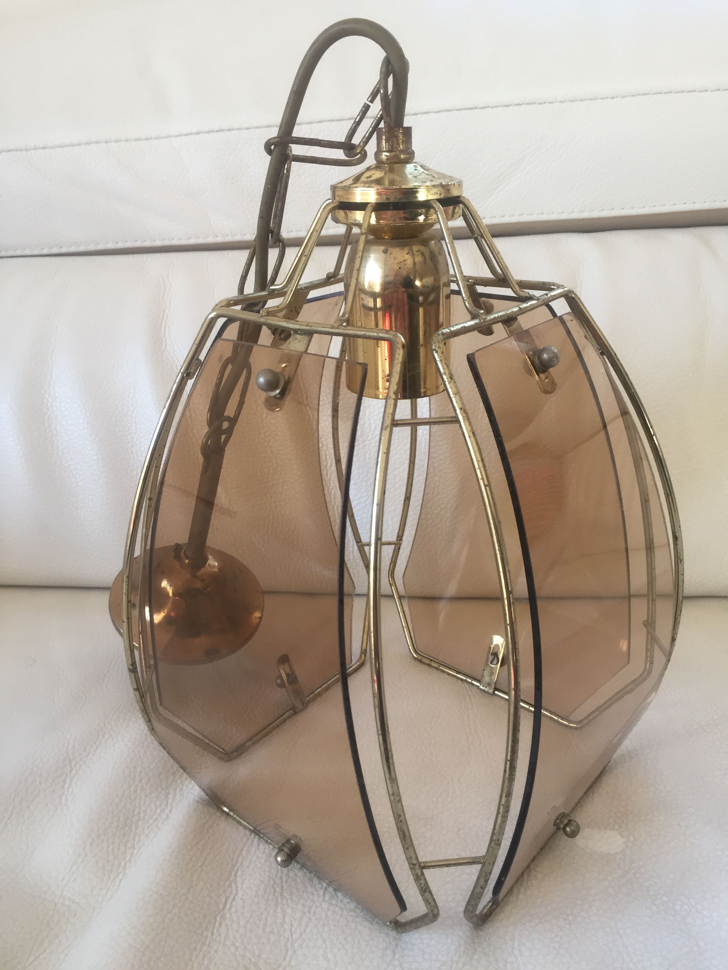 Vintage glass chandelier