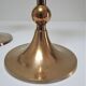 Pair of Scandinavian candlesticks brass vintage steel