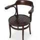 Bistro Chair Curved Wood Thonet Style - Dark Walnut - Vintage