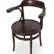 Bistro Chair Curved Wood Thonet Style - Dark Walnut - Vintage