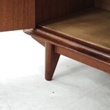 Vintage teak and marble bedside table 1960