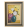 Oil on Canvas Board - Bouquet of Roses Signed Chantal Cogniard