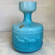 Blue opaline vase Italy