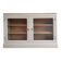 Beige glass and wood sideboard
