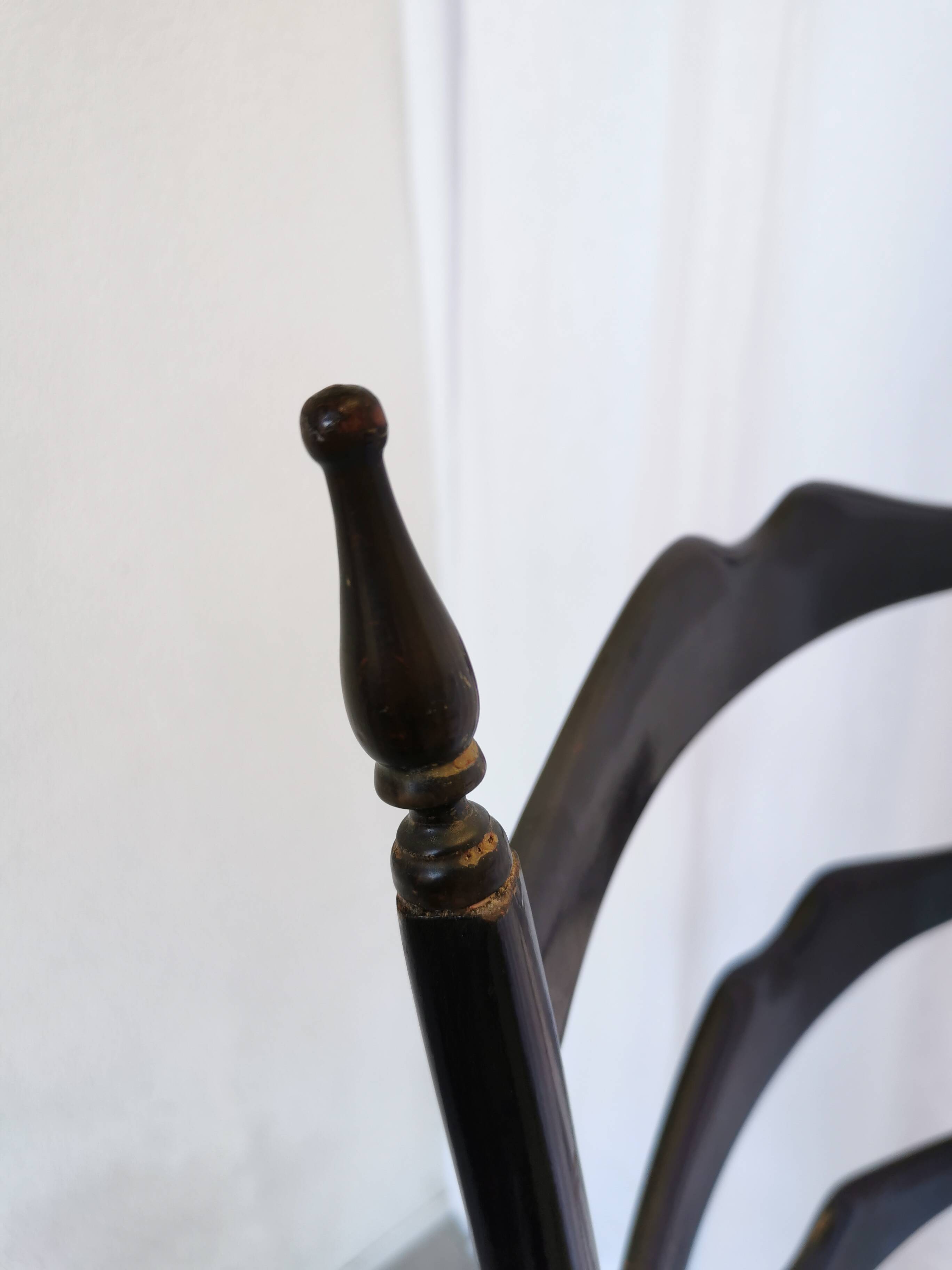 Vintage Paolo Buffa Chiavari Chairs: Mid-Century Modern Ladder Back Dining