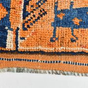 4x11 Faded Orange Navy Blue Turkish Orientel Runner Rug, 105x339Cm SK 23509