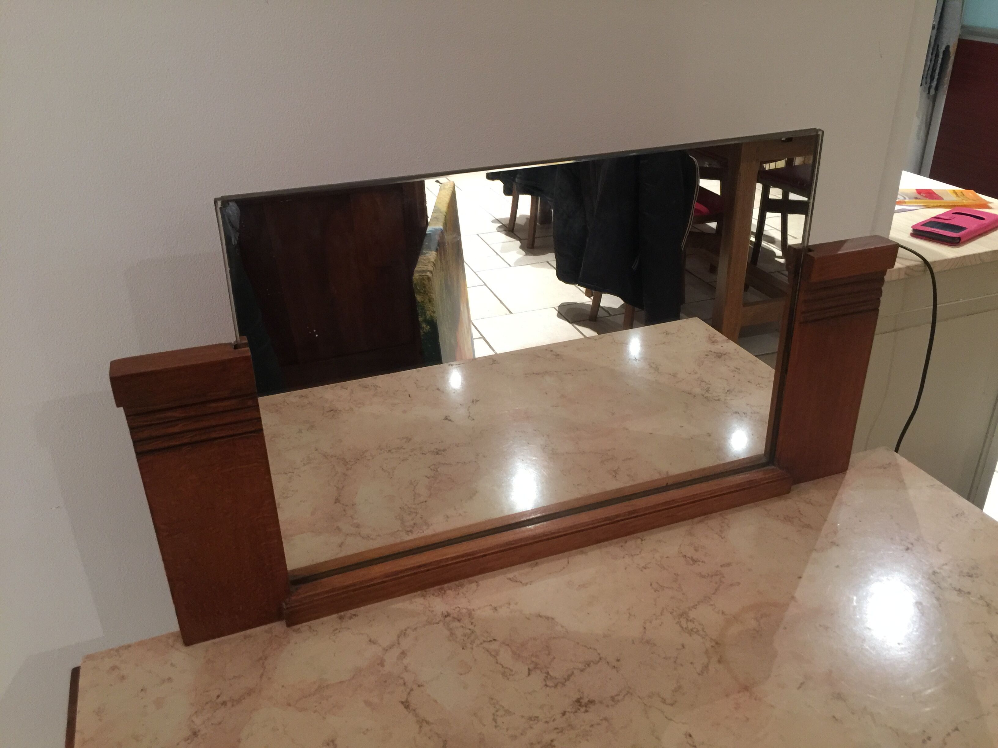 Art deco dressing table and marble