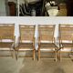 Table and 4 chairs set in bamboo and canework vintage 1970