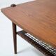 Vintage webbing coffee table in teak, 1960s