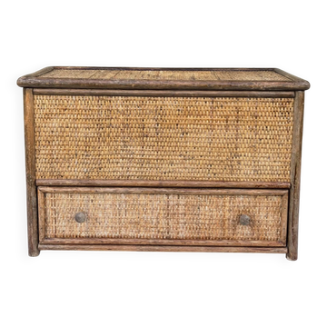 Vintage wicker chest of drawers furniture