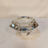 High octagonal diamond ashtray in solid crystal Flavio Poli style - 1970s