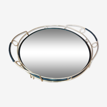 Tray mirror golden 60