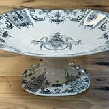 Gien earthenware fruit bowl with Mascaron decoration - early 20th century