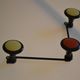 Wall coat rack with 3 hooks circa 1960s