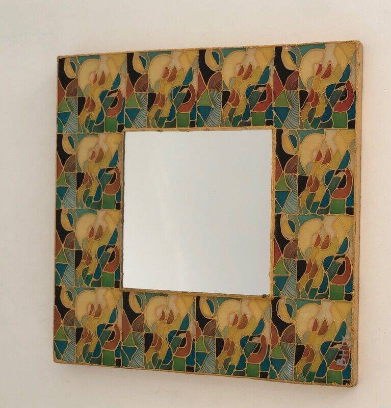 Petit miroir en céramique