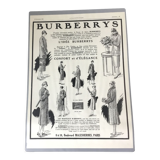 Vintage advertising to frame burberrys