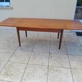 Scandinavian vintage extendable teak table 1950