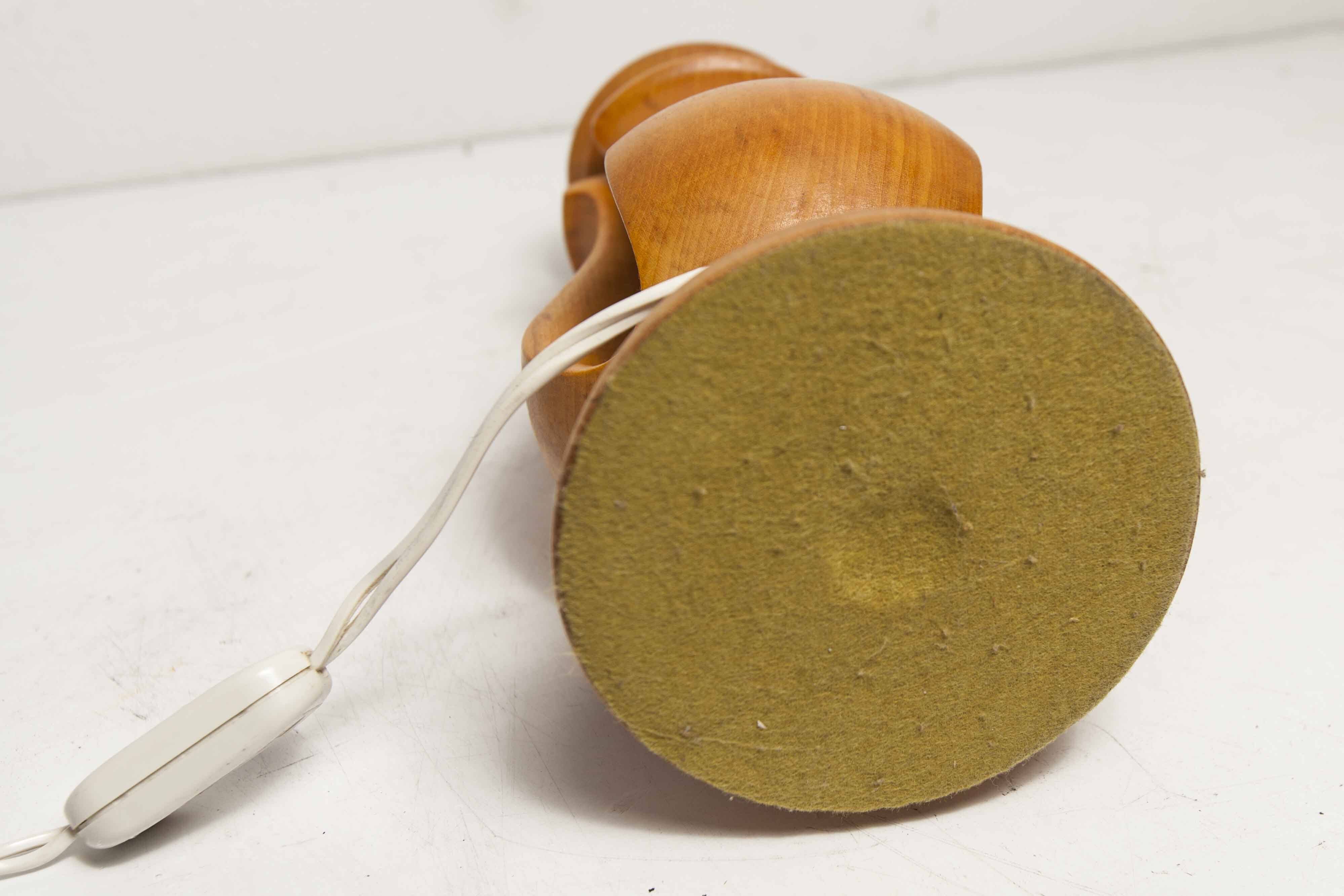 Solid wood table lamp 1960