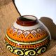 Quimper Henriot spinning top ball vase vintage soliflore art deco 1930 1940 celtic patterns orange black