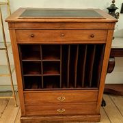 19th-century walnut writing desk.