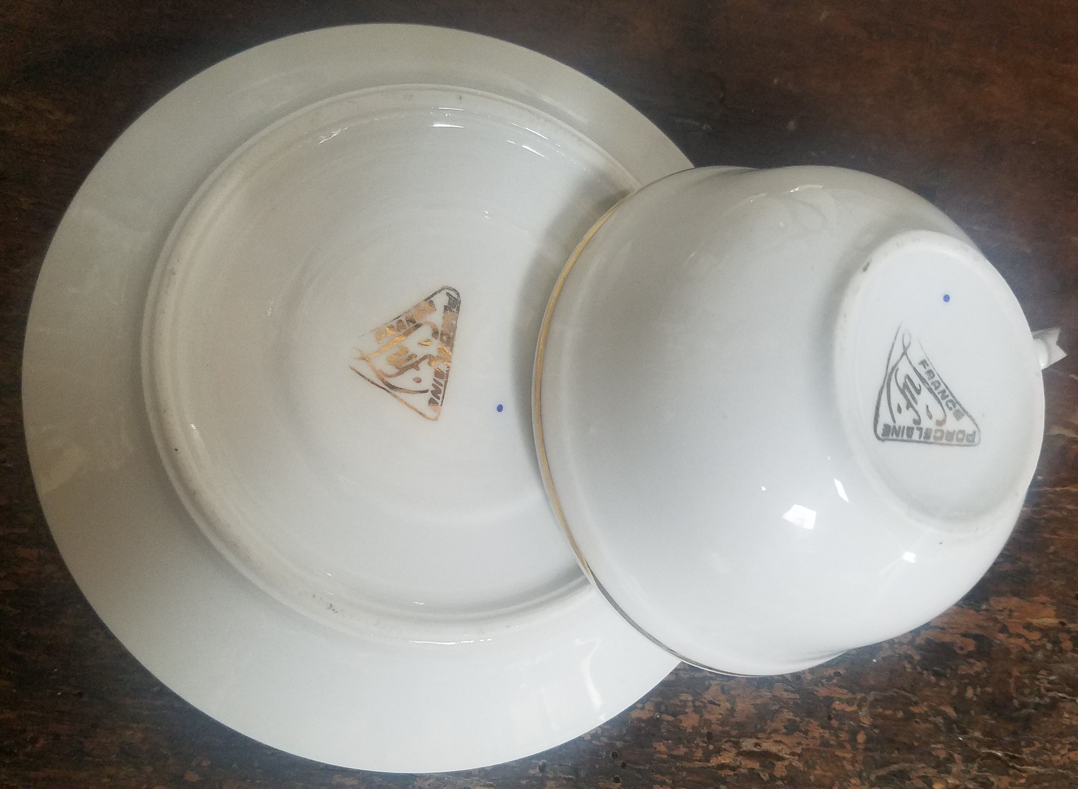 Luf gold porcelain tea service