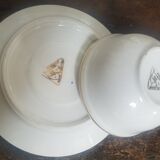 Service à Thé en porcelaine dorée signé Luf