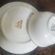 Service à Thé en porcelaine dorée signé Luf