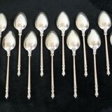 12 small spoons in silver massive 19th round a russian