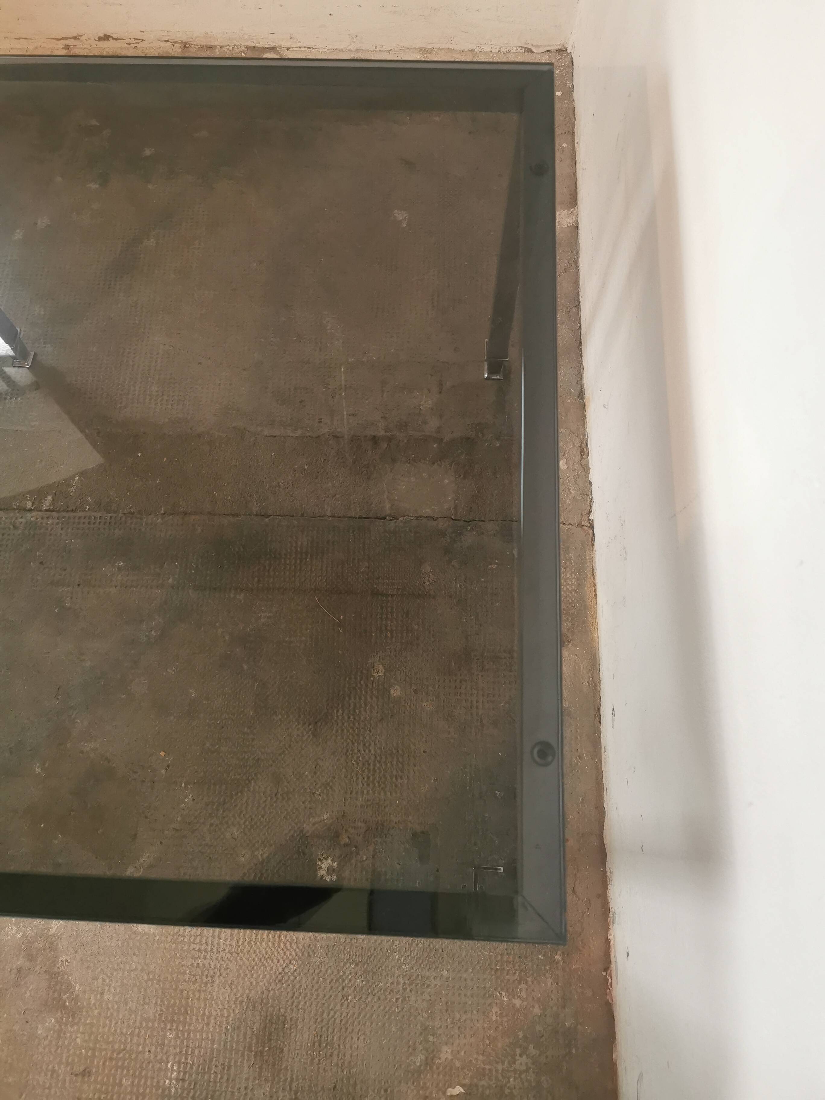 Chrome and glass coffee table 1970 Neoclassical style