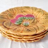 5 dessert plates in Sarreguemine slip