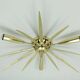 1950s mid century sputnik 3-light brass ceiling light