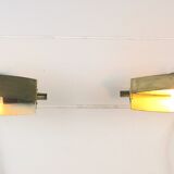 Pair of brass wall lights, Lita, France, 1970s