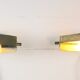 Pair of brass wall lights, Lita, France, 1970s