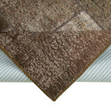 Handwoven Turkish Contemporary 170 cm x 243 cm Brown Patchwork Carpet
