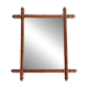 Art Nouveau Faux Bamboo Mirror, 65cm / 25.8", Handmade, Wood, C. 1900