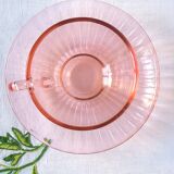 6 arcoroc pink glass coffee cups