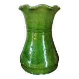 Enamelled vase in handcrafted pottery
