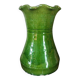 Enamelled vase in handcrafted pottery