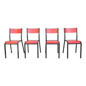 Série de 4 chaises d’école - mullca